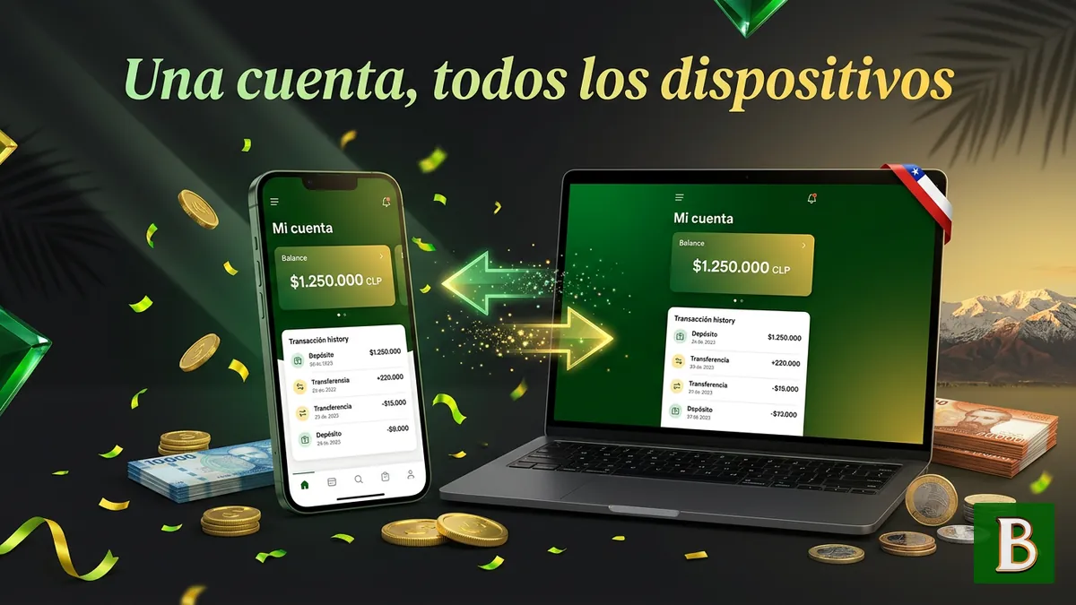 Teléfono y computador con la misma cuenta de Brazino777 sincronizada en Chile