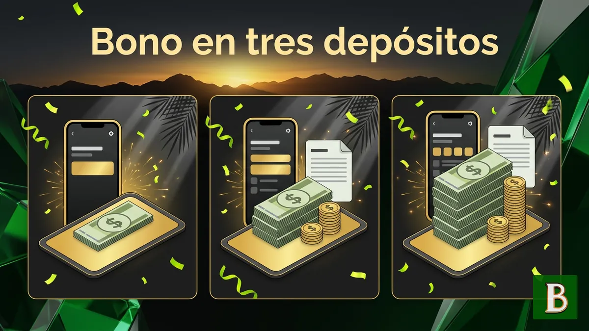 Escalera de tres depósitos del bono de Brazino777 en pesos chilenos